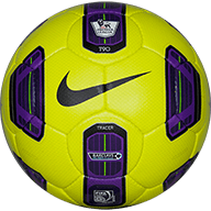 yellow and purple premier league ball